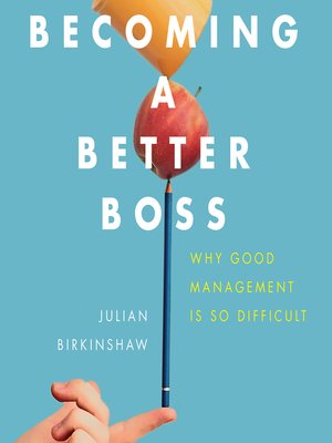 cover image of Becoming a Better Boss